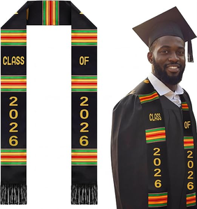 Écharpe de graduation personnalisée en tissu Kente, Écharpe de diplômé de la promotion 2026 - Product Image 2