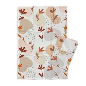 Wholesale Linen Organic Cotton Digital Printing Kitchen Unpaper Tea Towels Set