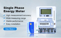 Medidor de energía eléctrica prepago inteligente IoT monofásico/trifásico con tarjeta IC de comunicación GPRS/RS485/WIFI Compatible