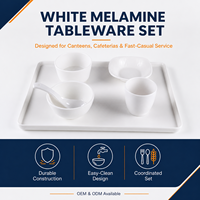 Service de vaisselle en mélamine mat de qualité alimentaire, fabrication directe usine