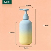 Flacon vide en PET/PP de 300 ml à dégradé de couleurs avec pompe à lotion pour lotion pour bébé, shampoing pour bébé et savon liquide