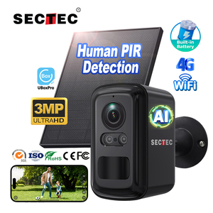 SECTECミニサイズ内蔵バッテリー屋外IP66防水Ubox Pro PIR人間検出カラーナイトビジョンソーラー隠しカメラ - Product Image 1