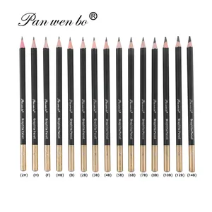 2H/H/HB/B/2B/14B Sketch Drawing Sketching Graphite Pencil 12pcs Sketch Drawing Pencils Standard Pencils Wood Set