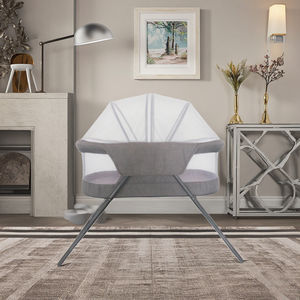 Columpio de bebé gris plegable y Cunas <span class=keywords><strong>Para</strong></span> Bebes <span class=keywords><strong>para</strong></span> recién nacidos con marco de hierro <span class=keywords><strong>para</strong></span> uso en dormitorio y sala de estar - Product Image 5