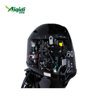 AIQIDI CE Starter elektrik, Motor tempel bensin 50HP 60HP dengan sistem pendingin air