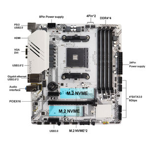 Jginyue b450m ti argb Máy tính để bàn PC Bo mạch chủ b450m AM4 DDR4 64GB Ram Công suất - Product Image 4