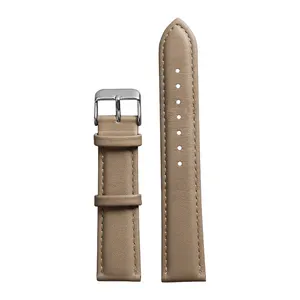 Wholesales Top Grain Leather Watch Straps Vintage Leather Watch Bands 20mm 22mm Beige Genuine Leather Strap