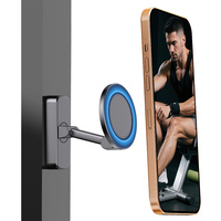 Nouveau support magnétique double face pour téléphone 2026, aimant puissant N52, rotation à 360° °   Support rotatif pliable pour chariots de golf et surfaces métalliques de salle de sport