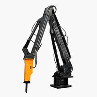 Machine hydraulique stationnaire haute puissance (30 kW) pour la manutention et le broyage de ferraille avec télécommande ; disponible en version diesel ou électrique