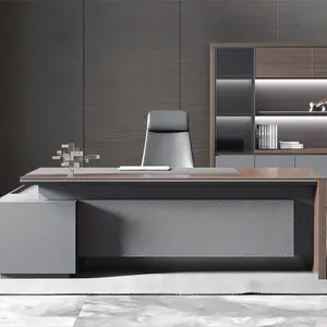 Modern Wooden Boss Ceo Manager Executive Table Desks l Shaped With Drawer Writing Mdf Working Table Office