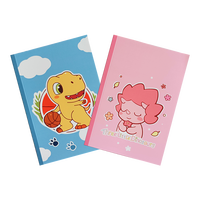 Agenda scolaire A5 à spirales avec impression florale personnalisée de dessins animés 2023
