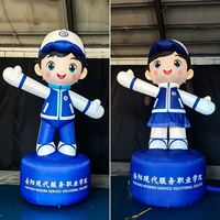 Mascotte florale gonflable géante personnalisée 4m en tissu Oxford imperméable avec ventilateur intégré, résistante au soleil, installation facile pour la publicité universitaire