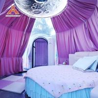 Dôme géodésique préfabriqué rond en polycarbonate PC Kawagebo Kamp (KK) 4,8 m / 15,75 pi, type igloo, 18 ㎡   Hôtel-bulles de glamping