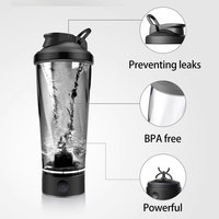 Mug isotherme électrique pour protéines, 600 ml (20 oz), avec chargement USB, anti-fuite, sans BPA, fond large, couvercle à vis, idéal pour la salle de sport