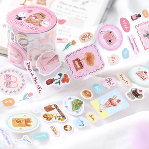 1 rouleau de stickers créatifs pour liste de contrôle de la gestion du stress, matériaux pour tentes, ruban décoratif DIY - Product Image 2