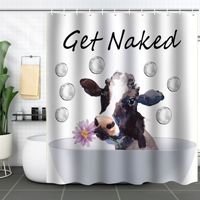 Ensembles de salle de bain de luxe : Tapis et rideau de douche de créateur en polyester, ensemble de rideaux de douche personnalisés pour salle de bain
