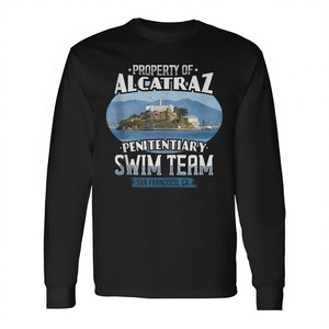 Alcatraz <b>Swim</b> Team Tank <b>Top</b> Long Sleeve T-Shirt Swimwear Promotional Product - Product Image 2