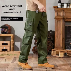 Pantalon de travail pour homme grande taille, décontracté, résistant à l'usure, pour l'été, pour chantier, coupe ample - Product Image 3