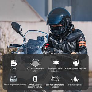 หมวกกันน็อค R3 2K แบตเตอรี่2000mAh ไร้สายบลูทูธหูฟังบันทึกวิดีโอพร้อมกล้องอินเตอร์คอมคอม - Product Image 6