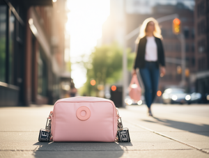 Borsa a Tracolla da Donna Rosa in Poliestere Morbido con Chiusura a Cerniera per Tutte le Stagioni - Product Image 2