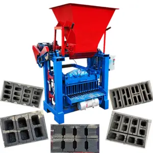 Mini bloco de produção de máquina, venda quente de 4-35 manual moldagem sólida bloco de produção de máquina de fabricação de blocos de concreto