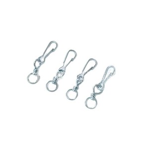 Newpuri Ripple Steel Wire Rope <b>Clips</b> Plain Carbon Steel Rotating <b>Buckle</b> Keychain 1T Load Capacity - Product Image 1