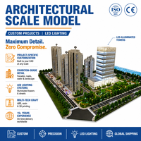 Maqueta de Mesa de Arena de Arquitectura Moderna Personalizada con Detalles Finos