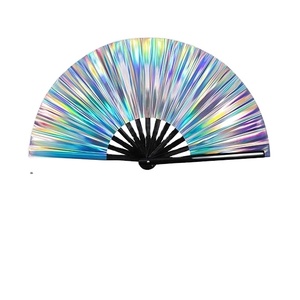 Grand éventail lumineux UV pour rave avec sangle de fixation et étui en tissu, accessoires de fête pliables pour promotions - Product Image 5