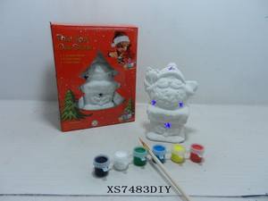 Bisque de cerámica listo para pintar, sin pintar, lindo Papá Noel de Navidad para niños, regalo artesanal, Juego de 3 - Product Image 4