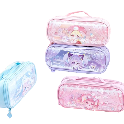 Cute Cat Mermaid Pencil Case For Girls - Large Capacity Zipper Pouch For School Supplies, 8x4.5x3 Inches - View #6