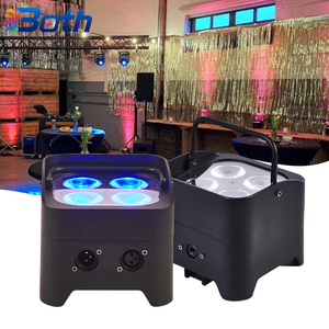 ไฟพาร์ LED แบบชาร์จได้ 4x18W RGBWA+UV ขนาดเล็ก สำหรับงานปาร์ตี้เคลื่อนที่ของดีเจ - Product Image 1
