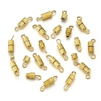 Acier inoxydable Baril Colonne Twist Vis Fermoir Spirale Attache Connecteur Avec 2 Crochets Pour DIY Bracelet Collier Fabrication de Bijoux