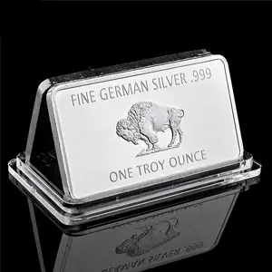 German Mint 1 Troy Ounce Buffalo German Silver Bullion Bar Replica Coins Collection Commemorative Coins