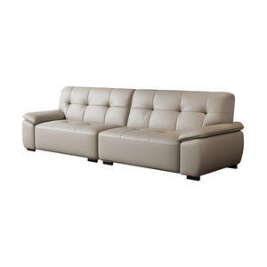 2026 New Modern Minimalist Genuine Leather Straight <b>Sofa</b> Two Three Seater Combination <b>For</b> Small Living Room - Product Image 1