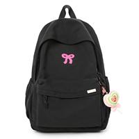 Sac à dos coréen OEM/ODM mignon et moelleux en forme de cœur avec nœud, fermeture éclair, en feutre non tissé, avec bandoulière arquée pour étudiants, léger et polyvalent