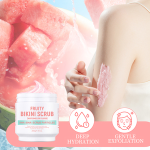 Vente en gros de gommage bikini à la fraise 200g exfoliant et lissant pour la zone du bikini avec extrait naturel de fraise - Product Image 2
