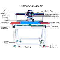 Mesin Heat Press untuk Kaos, Mesin Printer Pneumatik Dua Stasiun untuk Pakaian 16x24 Harga Terjangkau 220V mesin printer flatbed