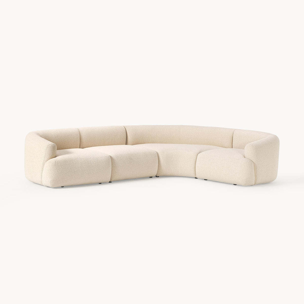 Tejido bouclé beige claro
