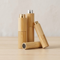 Flacons pulvérisateurs de parfum en verre rotatifs avec capuchon en bambou/bois 3ml/5ml/8ml/10ml – Emballage cosmétique pour parfums