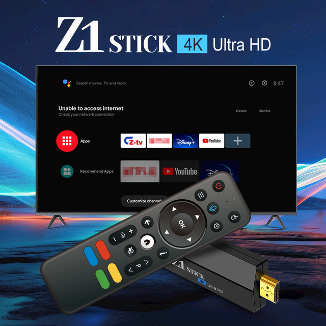 Android -TV STICK-2026-THE-NEW-MODEL TV STICK-Z1 Stick H313 2+16 Dual Wif+BT Voice Remote