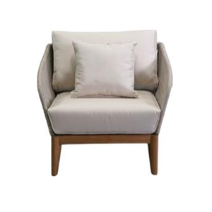 Fauteuil de jardin en corde tressée de style minimaliste, durable, pour piscine et balcon - Product Image 1