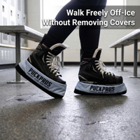 PUCKPROS Logo personnalisé - Protège-lames de patins de hockey sur glace imperméables en tissu éponge, utilisables et antidérapants, pour jeunes et adultes, vente en gros