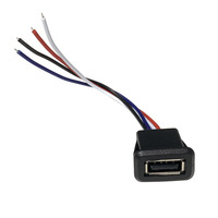 Conector de Cable de Interfaz de Datos y Puerto de Carga USB 2.0 de 2/4 Pines, Macho/Hembra, con Contactos de Cobre para PC, Venta al Por Mayor