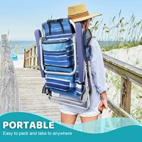 Prix de gros Chaises de plage pliantes robustes pour le camping avec de grandes poches et porte-gobelet
