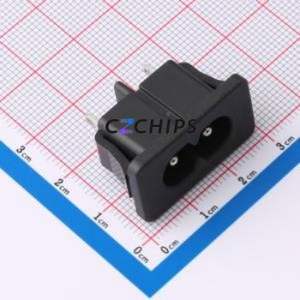 RT-C08-I0-BJ AC Power Connector Through hole Component (THT) Connector IEC 320-C8 1 2 Panel Mount - Product Image 1