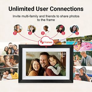 สั่งซื้อจำนวนมาก กรอบรูปดิจิตอลไม้ระบบแอนดรอยด์ขนาด 10.1 นิ้ว หน้าจอสัมผัส ใช้แอป Frameo กรอบรูปดิจิตอลไม้ - Product Image 5