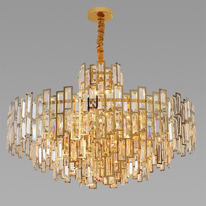 Tùy chỉnh sảnh khách sạn trang trí đám cưới sang trọng LED Đèn Chùm Pha Lê Đèn Mặt dây chuyền tuôn ra núi - Product Image 4