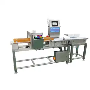 China Supplier Food Industry Conveyor Belt Metal Detector Combined Checkweigher Machine For Food