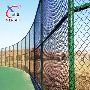Customized High Quality Chainlink Fence Green Coated Wire Mesh Fence Chain Link Fence For Basketball Court