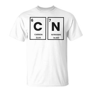 Camiseta Meme Teacher Science con diseño de tabla periódica de los elementos carbono y nitrógeno - Product Image 1